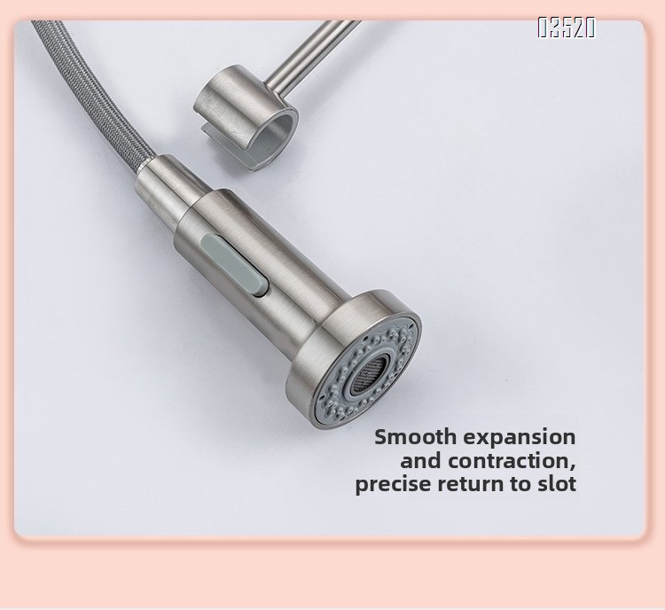 Stainless Steel Kitchen Faucet, Farmhouse Kitchen Faucet with Pull Down Sprayer, Brushed Faucet for Kitchen Sink Single Handle