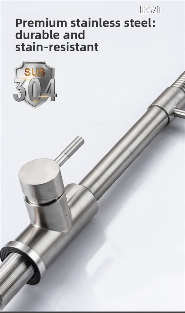 Stainless Steel Kitchen Faucet, Farmhouse Kitchen Faucet with Pull Down Sprayer, Brushed Faucet for Kitchen Sink Single Handle