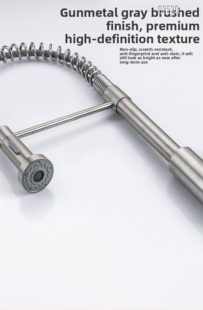 Stainless Steel Kitchen Faucet, Farmhouse Kitchen Faucet with Pull Down Sprayer, Brushed Faucet for Kitchen Sink Single Handle