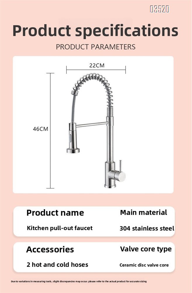 Stainless Steel Kitchen Faucet, Farmhouse Kitchen Faucet with Pull Down Sprayer, Brushed Faucet for Kitchen Sink Single Handle