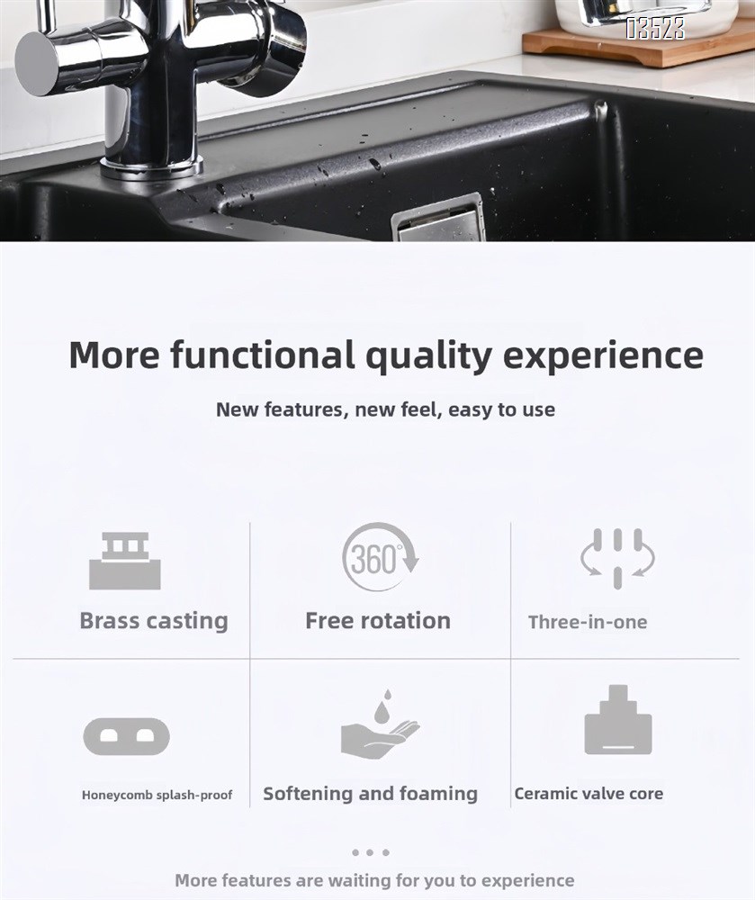 Chrome Kitchen Faucet with Pull-Out Sprayer, Modern Single Hole Kitchen Sink Faucet, Dual Handle, Brass