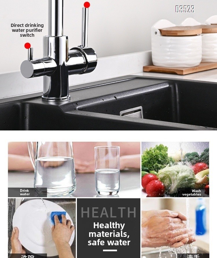 Chrome Kitchen Faucet with Pull-Out Sprayer, Modern Single Hole Kitchen Sink Faucet, Dual Handle, Brass