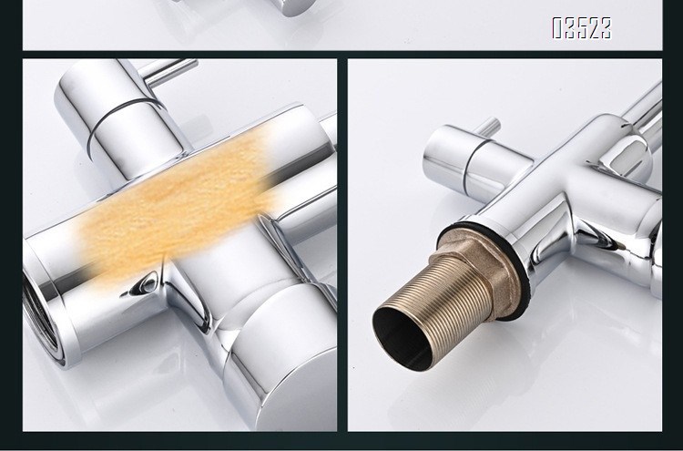 Chrome Kitchen Faucet with Pull-Out Sprayer, Modern Single Hole Kitchen Sink Faucet, Dual Handle, Brass