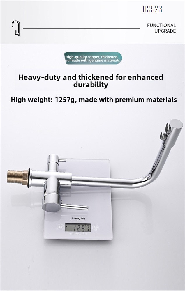 Chrome Kitchen Faucet with Pull-Out Sprayer, Modern Single Hole Kitchen Sink Faucet, Dual Handle, Brass