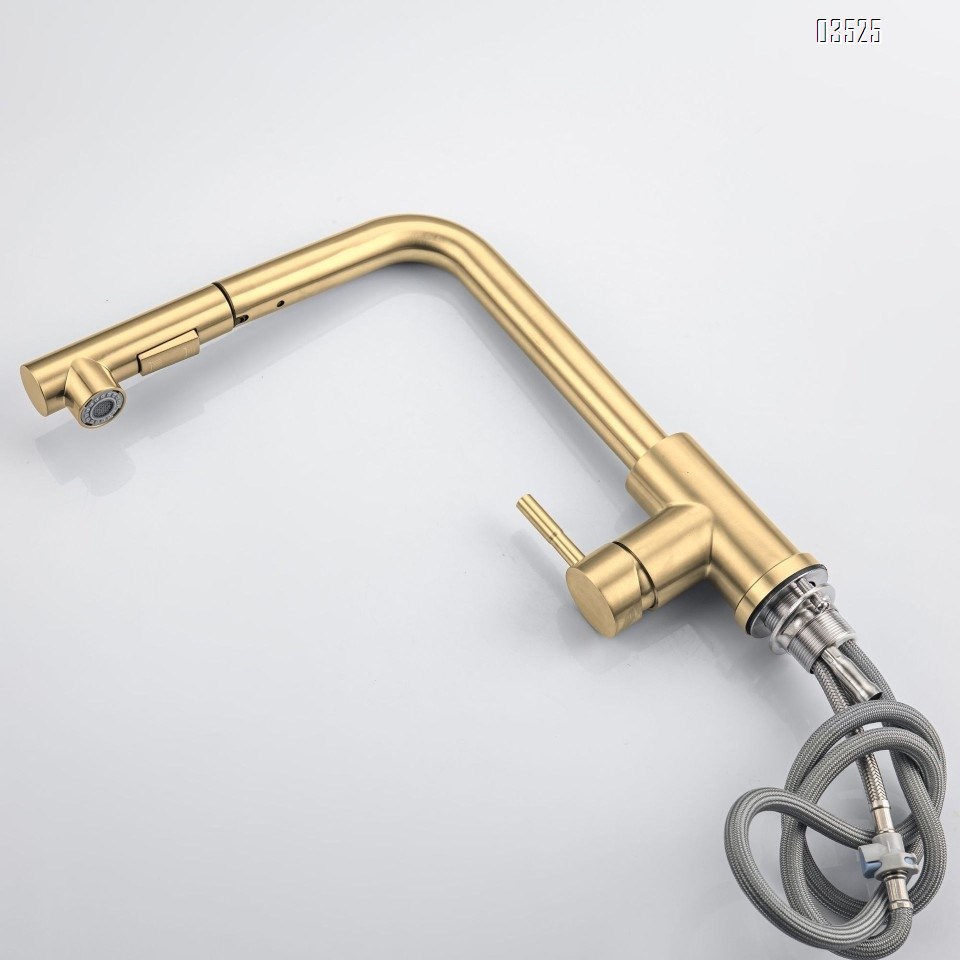 Kitchen Faucets with Pull Down Sprayer,  Stainless Steel, Single Handle Classic  Sink Faucet for Farmhouse Bar Laundry RV