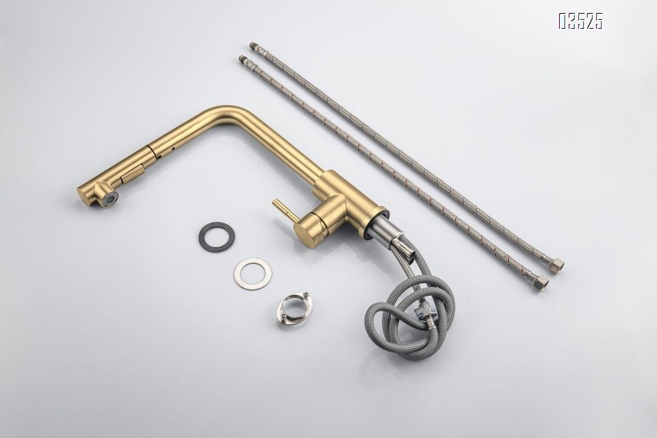 Kitchen Faucets with Pull Down Sprayer,  Stainless Steel, Single Handle Classic  Sink Faucet for Farmhouse Bar Laundry RV