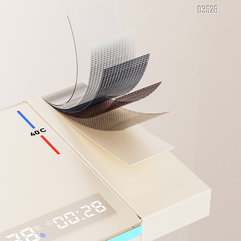 Shower Head Set Cold and Hot Digital Display Gun Grey Piano Shower Head Hygienic Bathing Shower Set