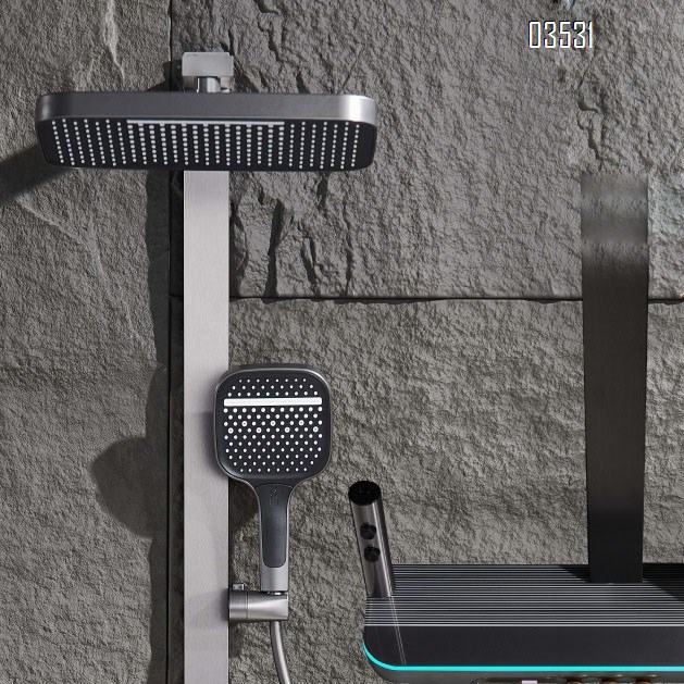 Brass Simple shower kit integrated home pressure increase shower bathroom shower faucet spray storage