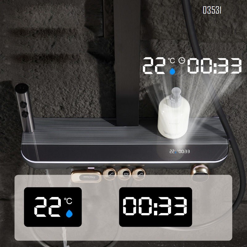 Brass Simple shower kit integrated home pressure increase shower bathroom shower faucet spray storage