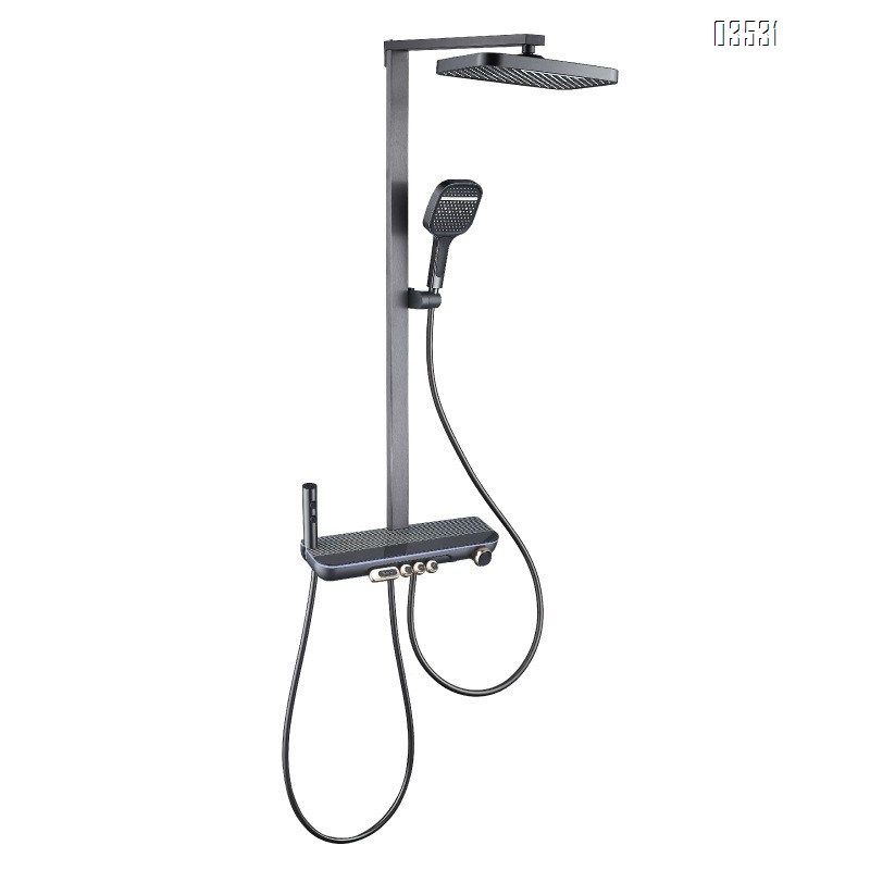 Brass Simple shower kit integrated home pressure increase shower bathroom shower faucet spray storage