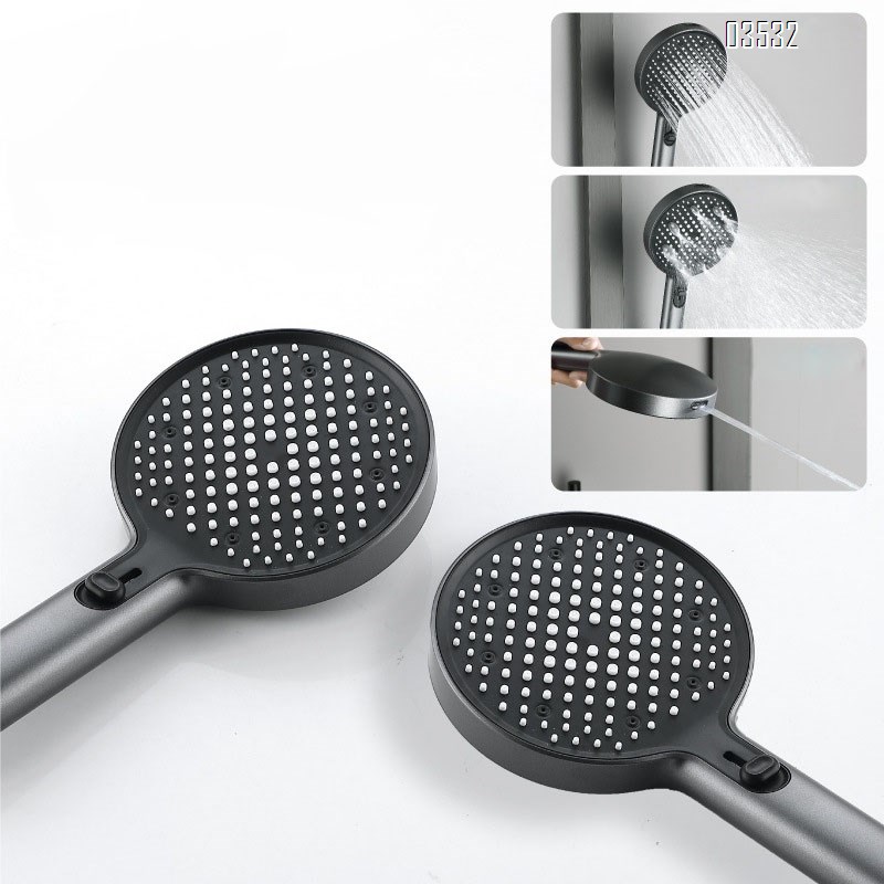 Brass Shower Head Set Bathroom Shower Head Home Use All Brass Set Multi-functional Cold and Hot Top Spray Tap