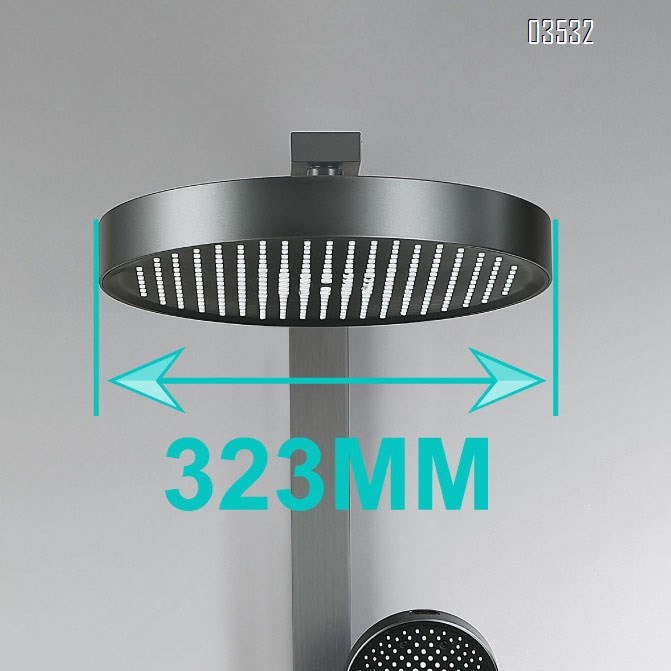 Brass Shower Head Set Bathroom Shower Head Home Use All Brass Set Multi-functional Cold and Hot Top Spray Tap