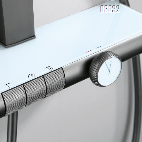 Brass Shower Head Set Bathroom Shower Head Home Use All Brass Set Multi-functional Cold and Hot Top Spray Tap