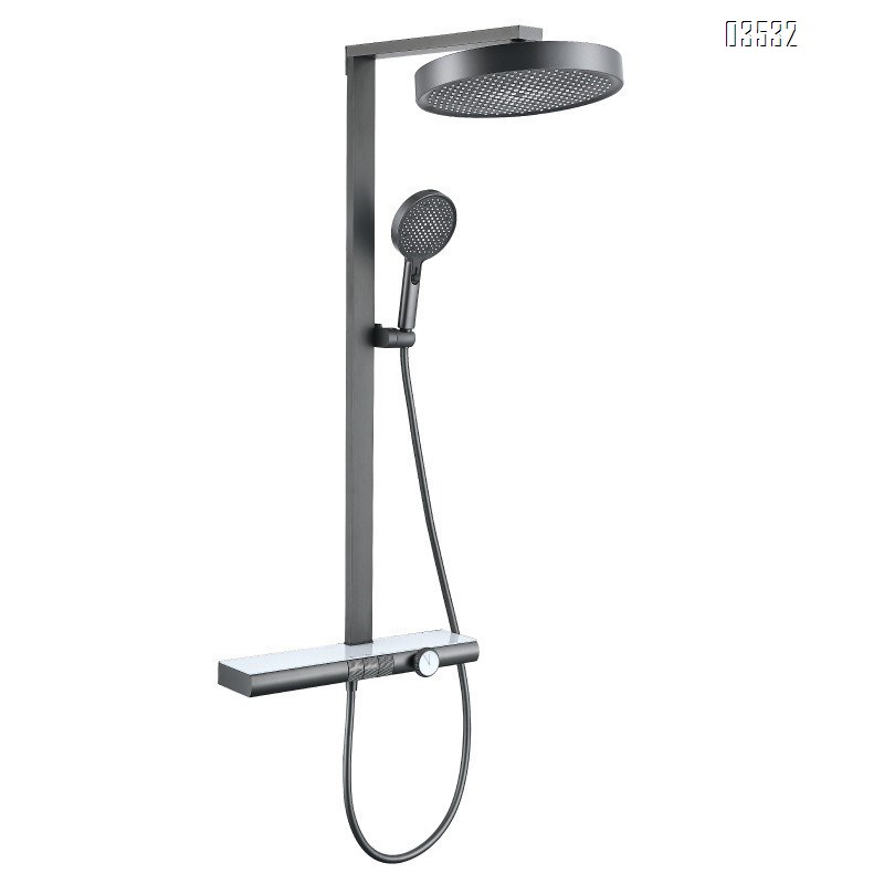 Brass Shower Head Set Bathroom Shower Head Home Use All Brass Set Multi-functional Cold and Hot Top Spray Tap