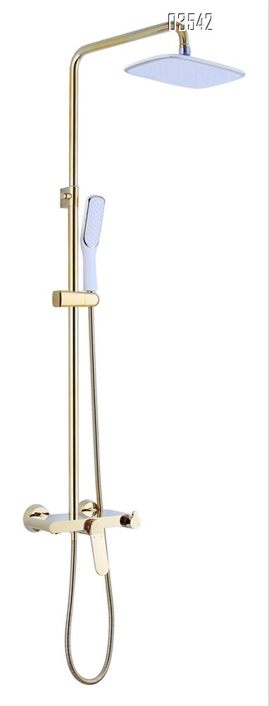 Golden shower head faucet set all-Brass cold and hot water faucet set shower set for the bathroom