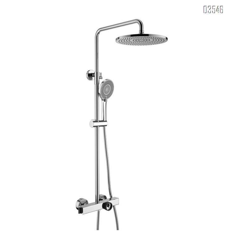 Black smart thermostatic shower head Set full Brass bathroom three-function pressure shower set Tap