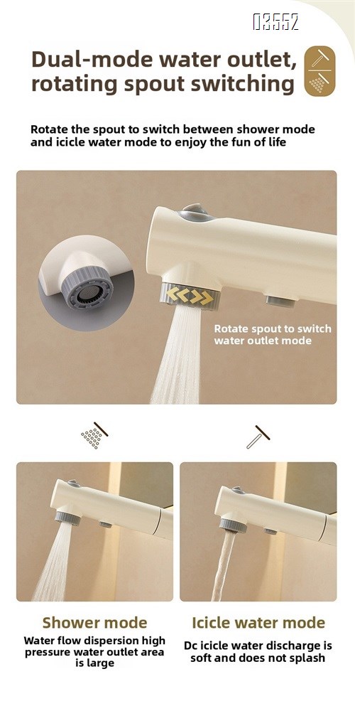 Multifunction 360° Rotating Extendable Kitchen Faucet Digital Led Temperature Display Faucet Bathroom Pull Out Basin Faucet