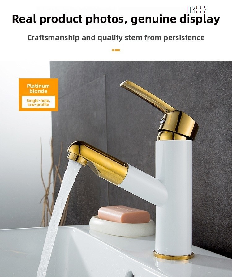 Single Handle   Sink Faucet Commercial Modern Design Sink Tap Low Arc Pull Out Wet Prep  Faucet for Kitchen Bathroom Basin Sink