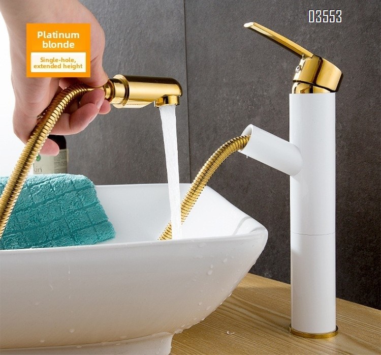 Single Handle   Sink Faucet Commercial Modern Design Sink Tap Low Arc Pull Out Wet Prep  Faucet for Kitchen Bathroom Basin Sink