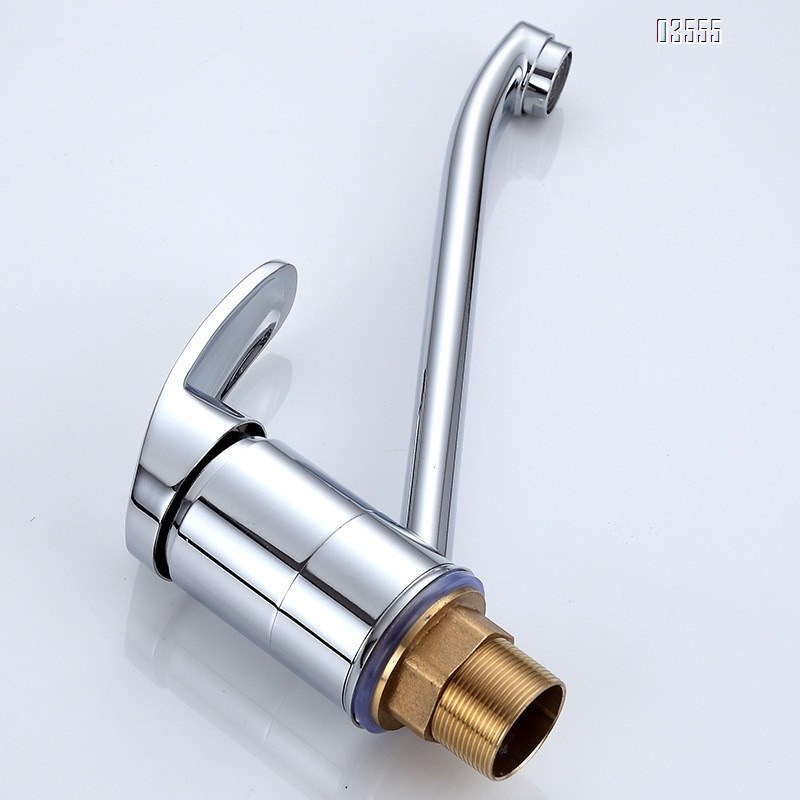 Modern Single Lever  Mixer Tap Long Neck with Single Handle and Ceramic Valve Core Brass Kitchen Faucet