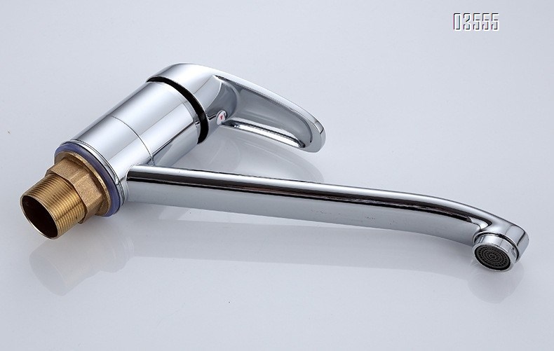Modern Single Lever  Mixer Tap Long Neck with Single Handle and Ceramic Valve Core Brass Kitchen Faucet