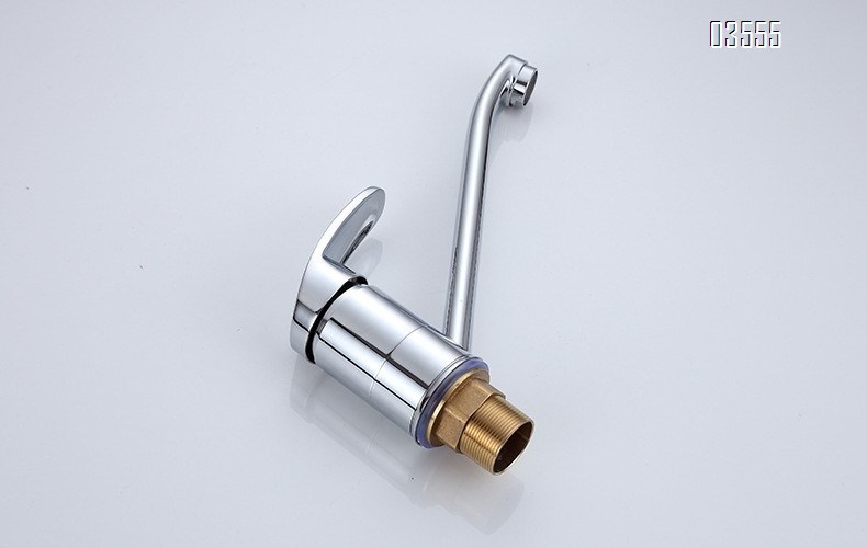 Modern Single Lever  Mixer Tap Long Neck with Single Handle and Ceramic Valve Core Brass Kitchen Faucet