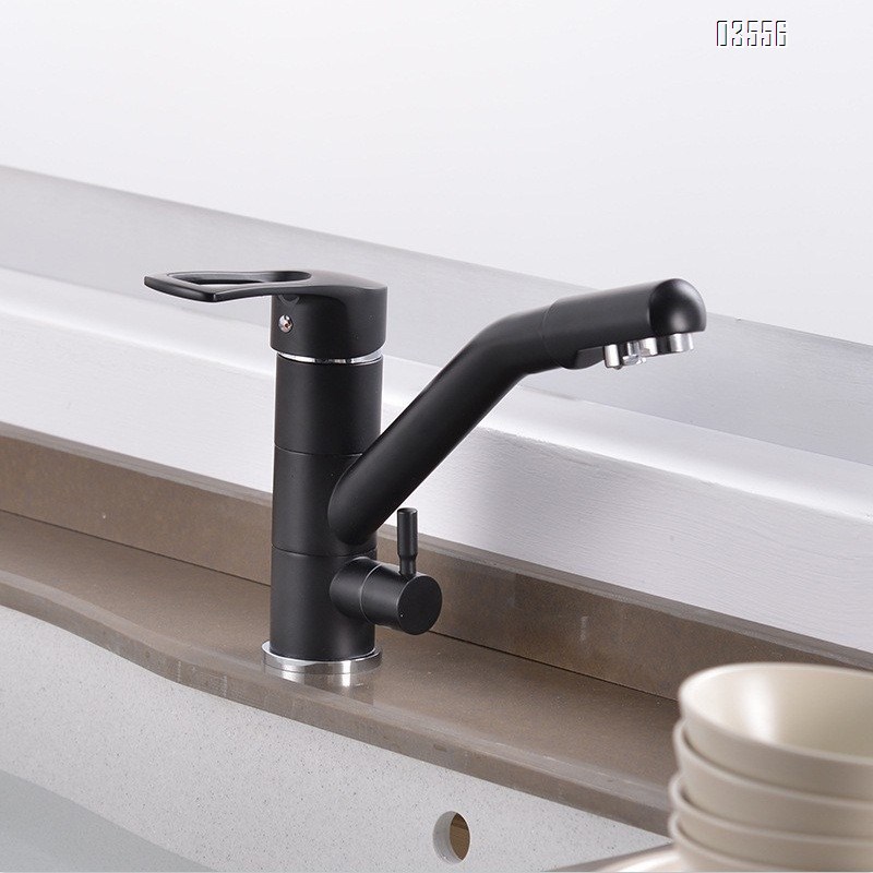 Dual Sprayer Drinking Water Tap Vessel Sink Mixer 360 Rotation Water Filter Tap Filtered Kitchen Sink Faucet
