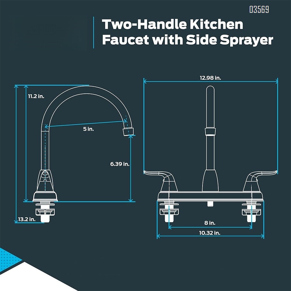 Modern Hot & Cold Kitchen Faucet Anti-Splash Pull-Out Ceramic Valve Handles Metered Faucets Brushed