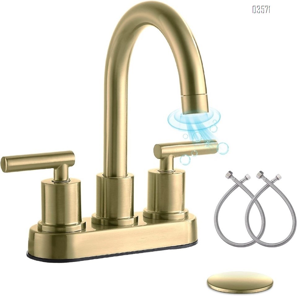 Household Dual Handle Kitchen Faucet Hot and Cold Brass Kitchen Sink Faucet Taps