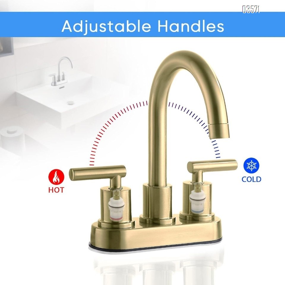 Household Dual Handle Kitchen Faucet Hot and Cold Brass Kitchen Sink Faucet Taps