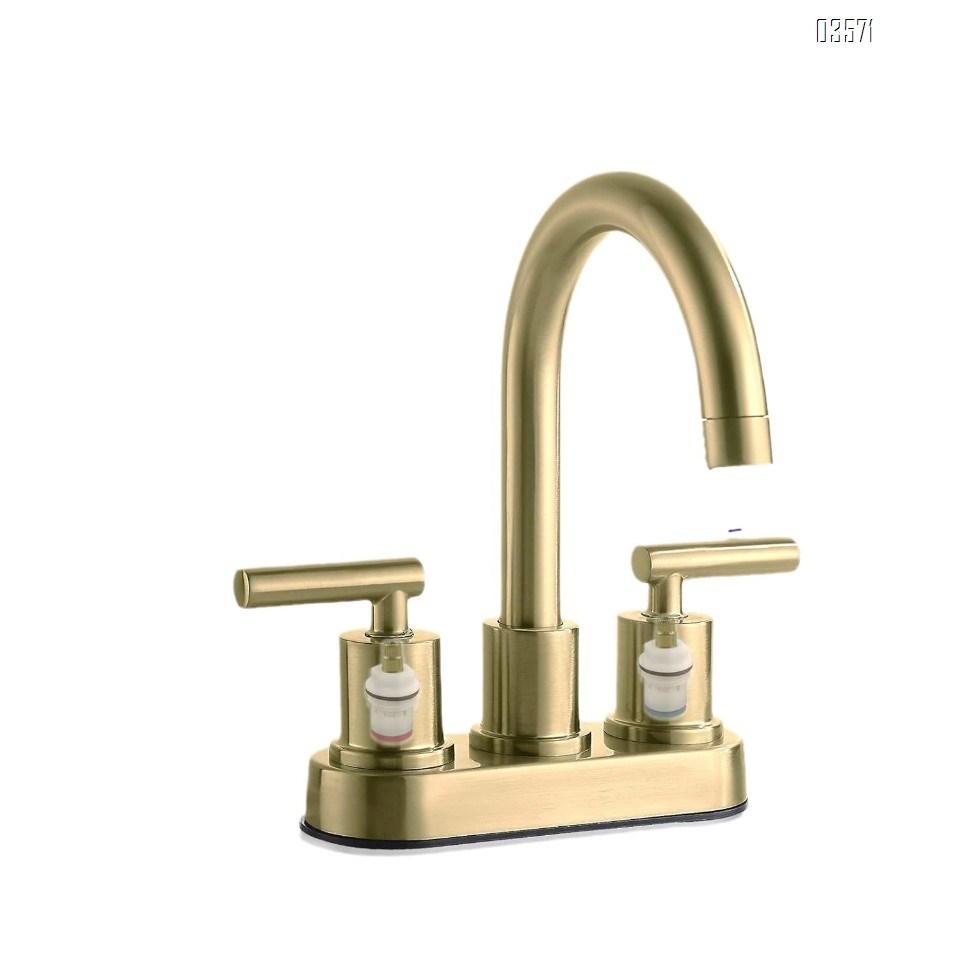 Household Dual Handle Kitchen Faucet Hot and Cold Brass Kitchen Sink Faucet Taps