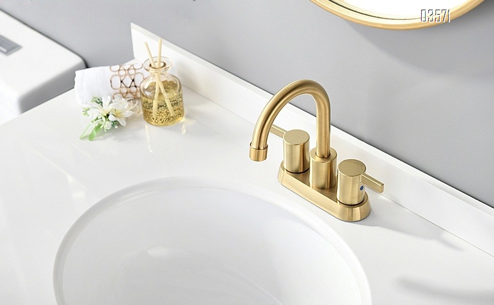 Household Dual Handle Kitchen Faucet Hot and Cold Brass Kitchen Sink Faucet Taps