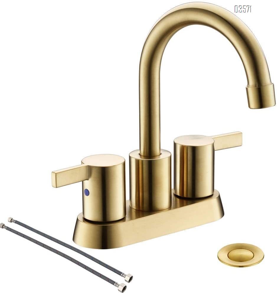 Household Dual Handle Kitchen Faucet Hot and Cold Brass Kitchen Sink Faucet Taps