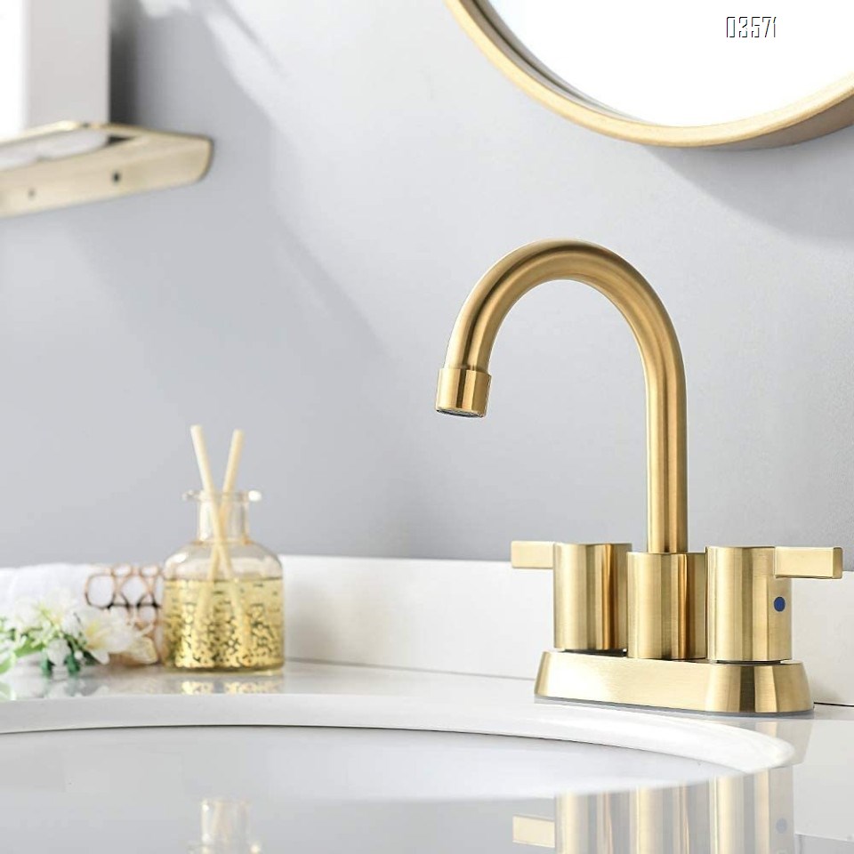 Household Dual Handle Kitchen Faucet Hot and Cold Brass Kitchen Sink Faucet Taps