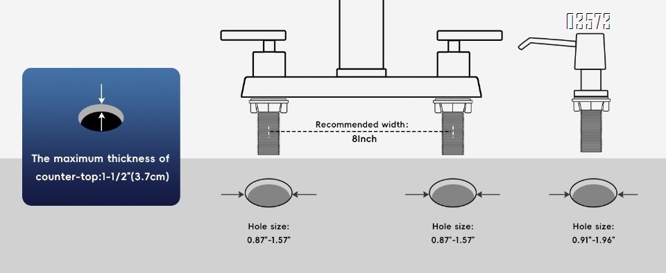 Dual Handle Kitchen Faucet with Pull Down Sprayer Dual Spray Mode Hot and Cold Mixer for Kitchen Bathroom and Hotels