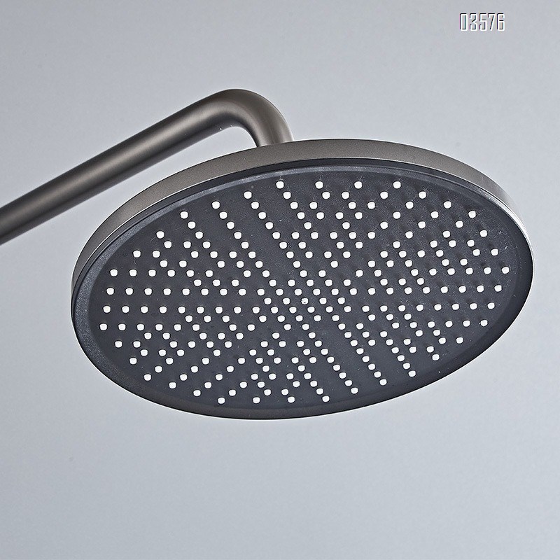 Gun Gray Shower Set for Home Use Hotel Bathroom Shower Set with Ambient Light Complete Set Wholesale