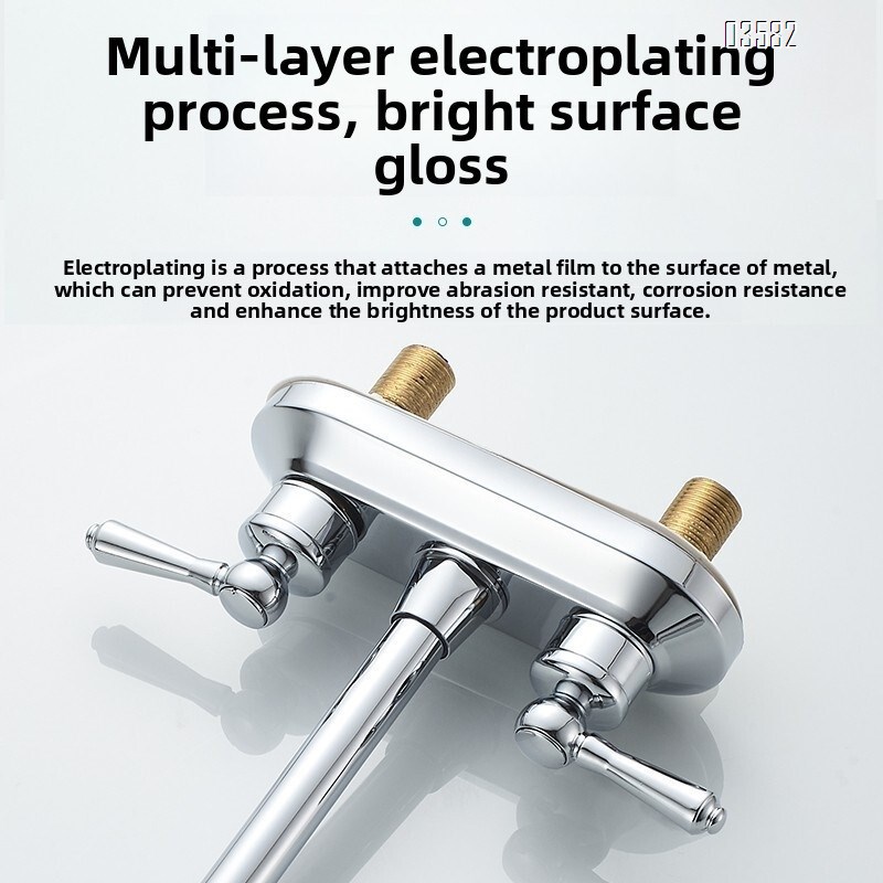 Dual Handle Stainless Steel Kitchen Faucet Sink Faucet Hot Cold Mixer Kitchen Faucet Deck Mounted Kitchen Taps