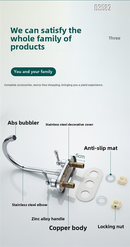 Dual Handle Stainless Steel Kitchen Faucet Sink Faucet Hot Cold Mixer Kitchen Faucet Deck Mounted Kitchen Taps