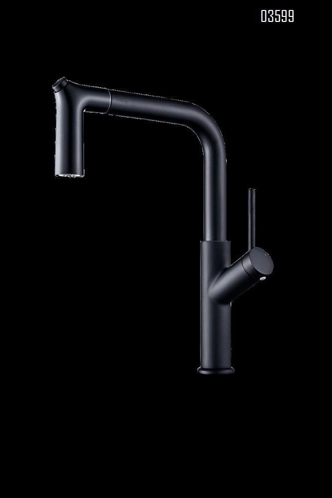 Modern Minimalism Design Brass Single Handle Pull Down Sink Kitchen Mixer Faucet Luxury Dual Functions with Switch Button