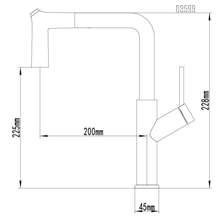Modern Minimalism Design Brass Single Handle Pull Down Sink Kitchen Mixer Faucet Luxury Dual Functions with Switch Button