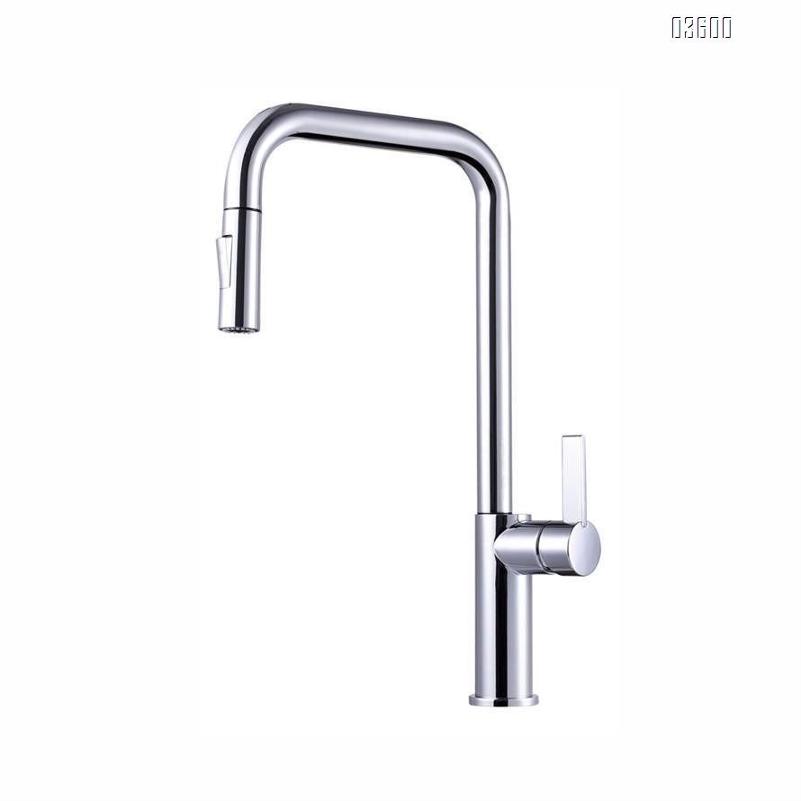 Modern Design Kitchen Faucet Luxury Deck Mounted Swivel Pull Out Sink Tap Luxury Brass Kitchen Fitter Mixer Sink Faucet