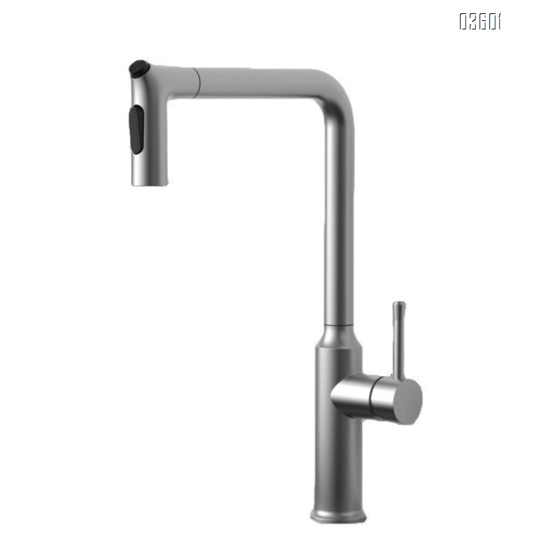 Dual Function Single Handle Kitchen Sink Faucet Pull-Down Sprayer Hot & Cold Kitchen Tap with Water Button Function Switching