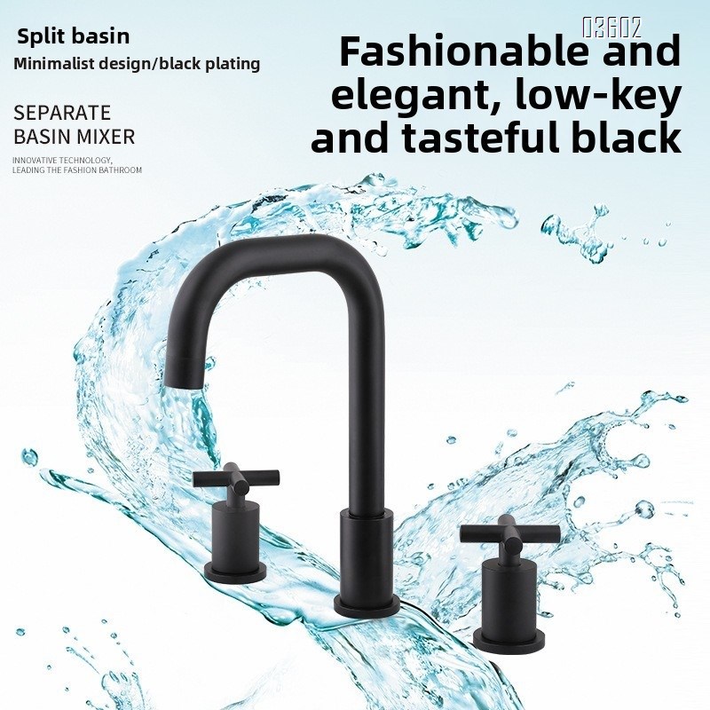 Modern Hand Deck Mounted Luxury  Wash Basin Faucet 2-Handle Widespread Basin Faucet Tap Mixer Faucet Bathroom