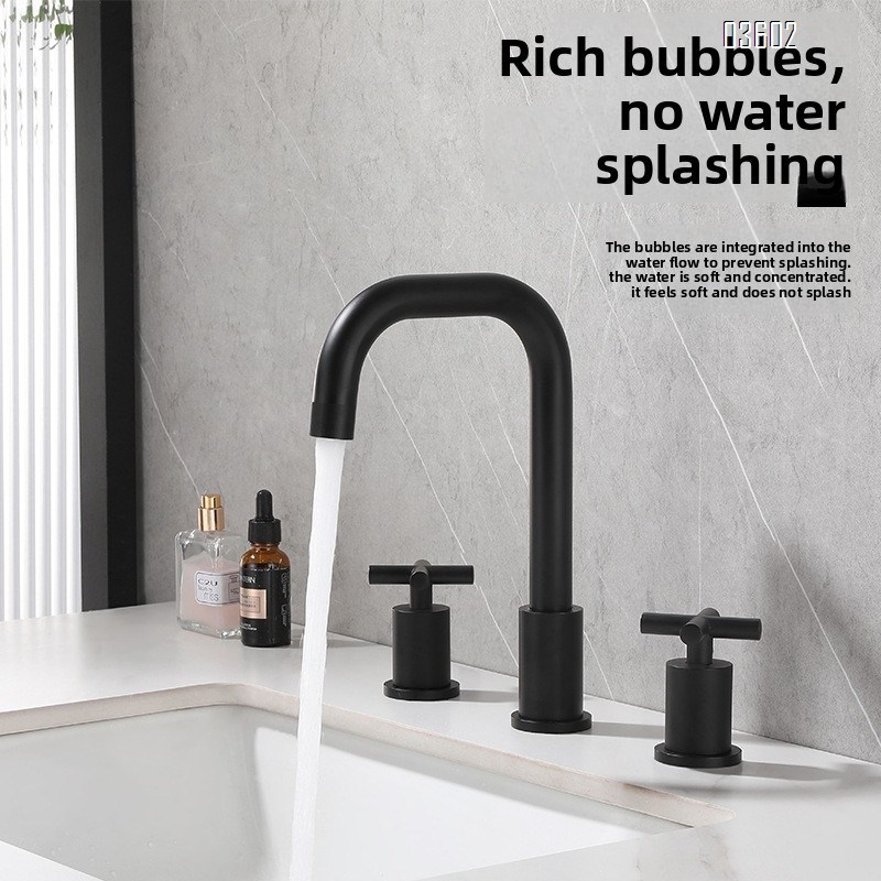Modern Hand Deck Mounted Luxury  Wash Basin Faucet 2-Handle Widespread Basin Faucet Tap Mixer Faucet Bathroom