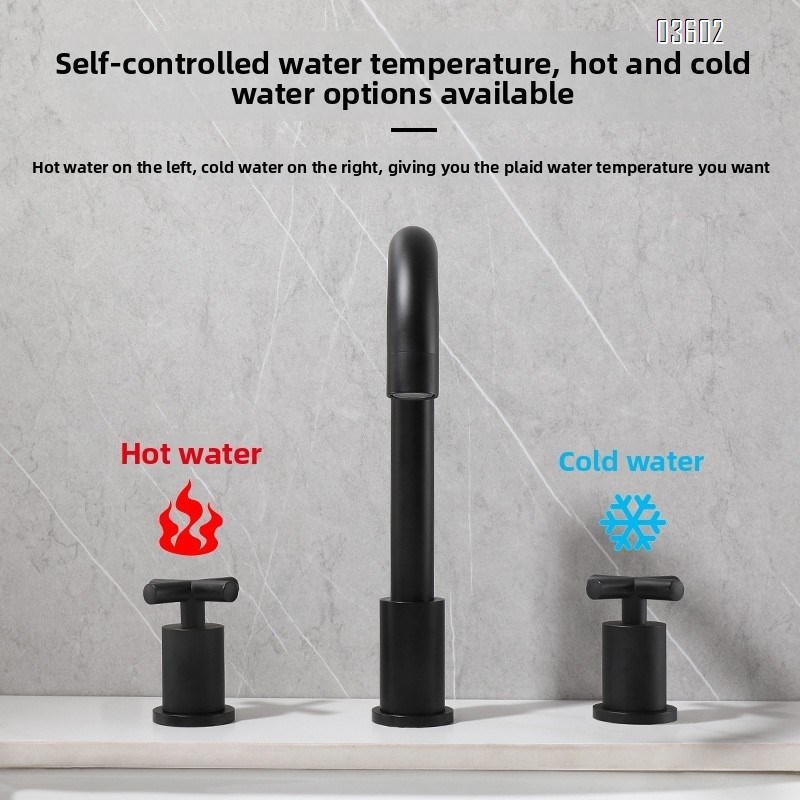 Modern Hand Deck Mounted Luxury  Wash Basin Faucet 2-Handle Widespread Basin Faucet Tap Mixer Faucet Bathroom