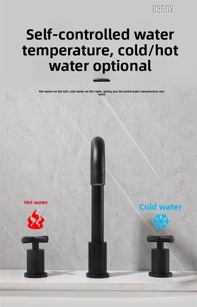 Modern Hand Deck Mounted Luxury  Wash Basin Faucet 2-Handle Widespread Basin Faucet Tap Mixer Faucet Bathroom