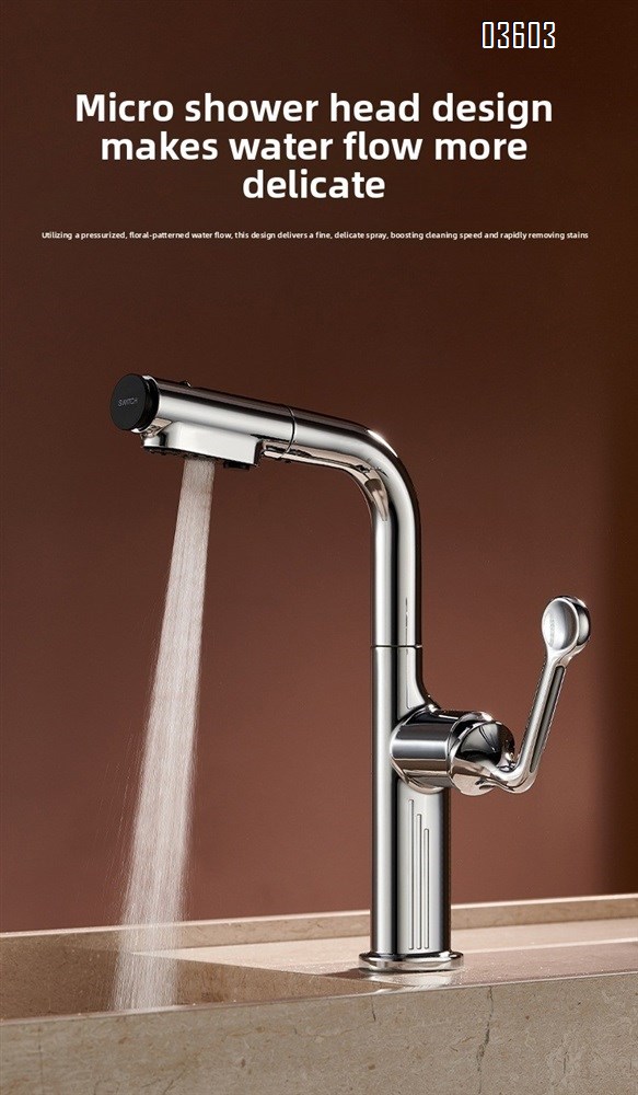 360° Swivel 3 Functions Pull Out Sprayer Kitchen Faucet Mixer Sink Taps Modern Kitchen Faucet Luxury Taps Brass Kitchen Taps