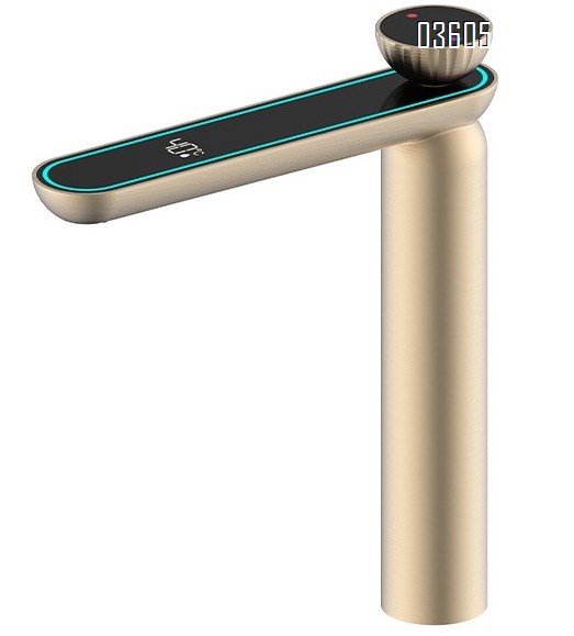 Digital Display Multi-Function Basin Faucet Color-Changing Ambient Light Bathroom Basin Hot and Cold Water Faucet