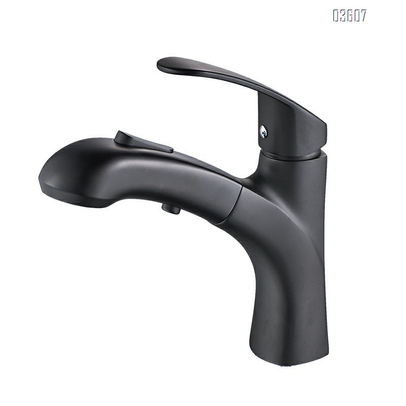 Modern Design Dual Functions Pull-out Kitchen Faucet with Switch Button Hot & Cold Water Mixer Basin Kitchen Taps for Sink