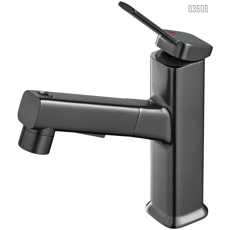 Modern Design 3- Spray Modes Pull Out Basin Faucet with Pipe Hot & Cold Mixer Taps for Bathroom Kitchen Sink